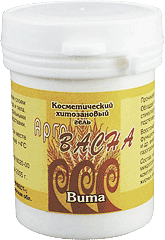 Гель "АргоВасна Вита", 60 г Гель
 применяется для предупреждения процессов старения и повседневного ухода
 за кожей (в том числе вокруг глаз) и волосами, устранения сухости и 
раздражений на коже и слизистых оболочках. Эффективен при капиллярной 
сетке (куперозе), целлюлите, втором подбородке; как вспомогательное к 
основной терапии средство при дерматитах, ожогах, для ускорения 
заживления нарушений целостности кожи и слизистых оболочек после травм, 
эрозий, воспалительных процессов.
 