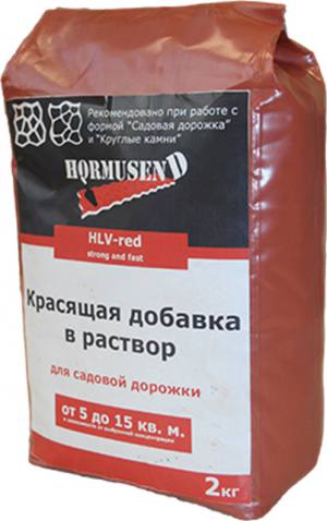 Красящая добавка в раствор Hormusend HLV-Red (2 кг) Красящая добавка в раствор Hormusend HLV представляет собой железоокисный пигмент, позволяющий окрашивать бетонные изделия.