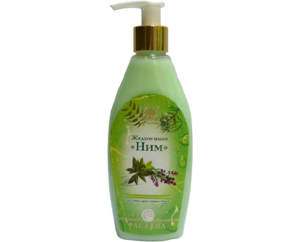 Жидкое мыло «Ним» (продукция компании Raj Rasayana Herbals (Индия)) Мыло с экстрактом нима и маслом чайного дерева с дезинфицирующим и увлажняющим эффектом