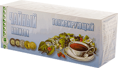 Напиток чайный "Тонизирующий", пакетики с сухой смесью, 60 г Корень
 бадана толстолистного, трава зверобоя продырявленного, лист брусники 
обыкновенной, плоды боярышника кроваво­красного, плоды шиповника 
коричного, корень и корневище родиолы розовой.






