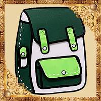 Мультяшный рюкзак зеленый