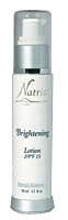 Natria • Осветляющий лосьон СПФ 15 / Brightening Lotion SPF 15 • 75 мл (продукция компании NSP (НСП)) Осветляющий лосьон SPF 15 прекрасно восполняет недостаток влаги и защищает кожу от негативного воздействия УФ-лучей и пигментации кожи. Энзимный комплекс нейтрализует последствия нежелательного солнечного воздействия. Экстракты солодки и шелковицы помогают регулировать выработку меланина.