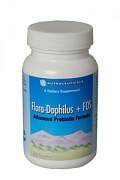 Флора - Дофилус + ФОС / Flora-Dophilus + FOS (продукция компании Виталайн (Vitaline)) Натуральная пробиотическая добавка с лакто- и бифидо- живыми кишечными бактериями для нормализации кишечной флоры