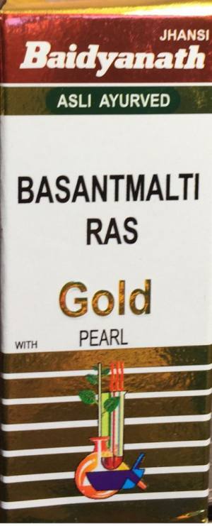 BASANTMALTI RAS (WITH GOLD &amp; PEARL),10ТАБ BAIDYANATH 