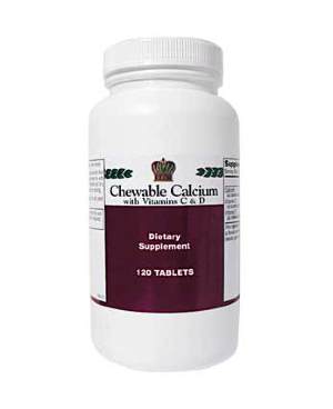 Жевательный кальций (Chewable Calcium with Vitamins C&amp;D) Жевательные таблетки с приятным мятным вкусом обеспечивают организм столь необходимым нам кальцием, витаминами С и Д. Витамин D способствует всасыванию кальция в кишечнике, а витамин C участвует в образовании важнейшего белка костной ткани – коллагена, придающего костям упругость. Дефицит витамина C даже при высоких дозах витамина D может повлечь за собой снижение усвоения кальция.