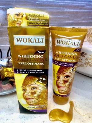 Золотая маска для лица Wokali Whitening Gold Caviar , 130 мл Препарат свободно применяется для любого типа кожи и возраста, особенно после 30 лет.