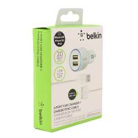 Автомобильное зарядное устройство Belkin 2.1amp + кабель 30-pin to USB 1.2 метра