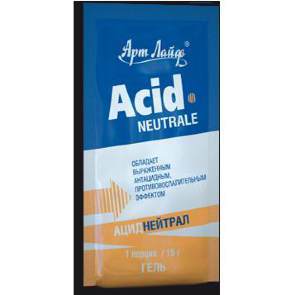 БАД Ациднейтрал (Acid-neutrale) - при изжоге от компании Арт Лайф Биологически активный комплекс «Ациднейтрал» обладает выраженным антацидным, противовоспалительным эффектом, улучшает состояние слизистой верхних отделов желудочно-кишечного тракта, эффективен в комплексной терапии заболеваний пищевода и желудка, особенно при повышенной продукции соляной кислоты.