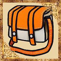 Мультяшная сумка Cheese Оранжево-Серая