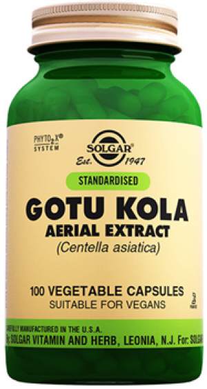 Солгар Экстракт Готу Кола 424 мг 100 капсул Solgar Растение Готу Кола в течение тысячи лет использовалось в Индии, Китае и Индонезии для лечения кожных заболеваний, укрепления памяти и заживления ран. Также известно, что в Китае многие использовали листья растения Готу Кола для лечения простудных заболеваний. Экстракт растения также используется в мазях для лечения псориаза, заживления шрамов, ран. Помимо этого, исследования показали, что прием Готу Кола способствует улучшению и восстановлению памяти. Растение улучшает мозговое кровообращение и снабжение мозга кислородом, тем самым повышает умственные способности, ускоряет процессы мышления, снимает головную боль.
	