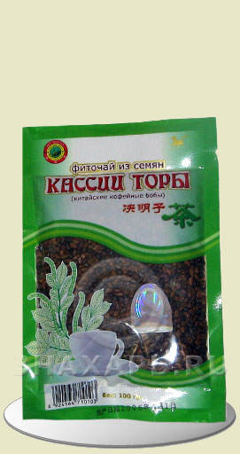 Фиточай из семян Кассии Торы Данный чай не содержит вредных для здоровья компонентов и не имеет побочных эффектов. Его свойства. Очищение печени и улучшение зрения. Постоянное употребление чая Цзю Минцзы предотвращает вызываемые дисфункцией печени припухлости и покраснение глаз, слезоточивость, а также глаукому, эффективен при старческой дальнозоркости и др. глазных болезнях.