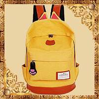 Городской рюкзак с кошачьими ушками желтый