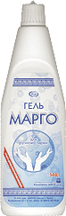Гель для ручной стирки "Марго", 500 г Свойства
•	бережно отстирывает любые загрязнения;
•	безопасен для окружающей среды;
•	обладает 100%-ной биоразлагаемостью;
•	гипоаллергенен;
•	не оказывает раздражающего действия на кожу;
•	не содержит фосфатов, химических отбеливателей, ферментов, отдушек;
•	уменьшает жесткость воды;
•	не предназначен для изделий из шерсти и натурального шелка;
•	высококонцентрированное средство: в 3 раза экономичнее обычных гелей для стирки!