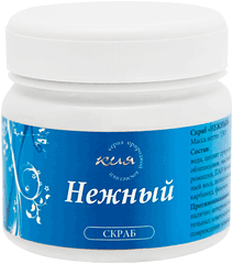 Скраб «Нежный», 130 г Способствует восстановлению минерального гомеостаза кожи лица; способствует восстановлению питания и защиты кожи лица; улучшает процессы микроциркуляции в коже лица; проявляет быстрый пилинговый эффект, качественно очищая кожу.