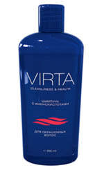 Шампунь для окрашенных волос, с аминокислотами / Virta / 200 мл Шампунь предназначен для ухода за окрашенными волосами. 