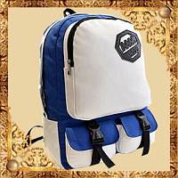 Городской бело-синий рюкзак 106