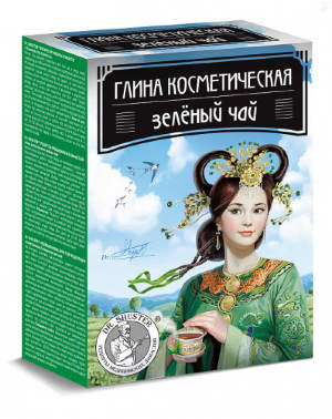 Глина косметическая Зеленый Чай, 100 г Состав: Глина белая (Каолин), Экстракт зеленого чая