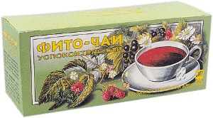 Фито-чай "Успокоительный", пакетики с сухой смесью, 60 г Этот фито-чай успокаивает, способствует нормализации артериального давления,  усиливает капиллярное кровообращение,