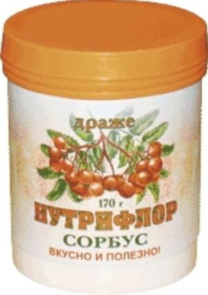 Драже "Нутрифлор Сорбус", 130 г Продукт специально предназначен для компенсации недостатков питания современного человека и наиболее типичных его нарушений